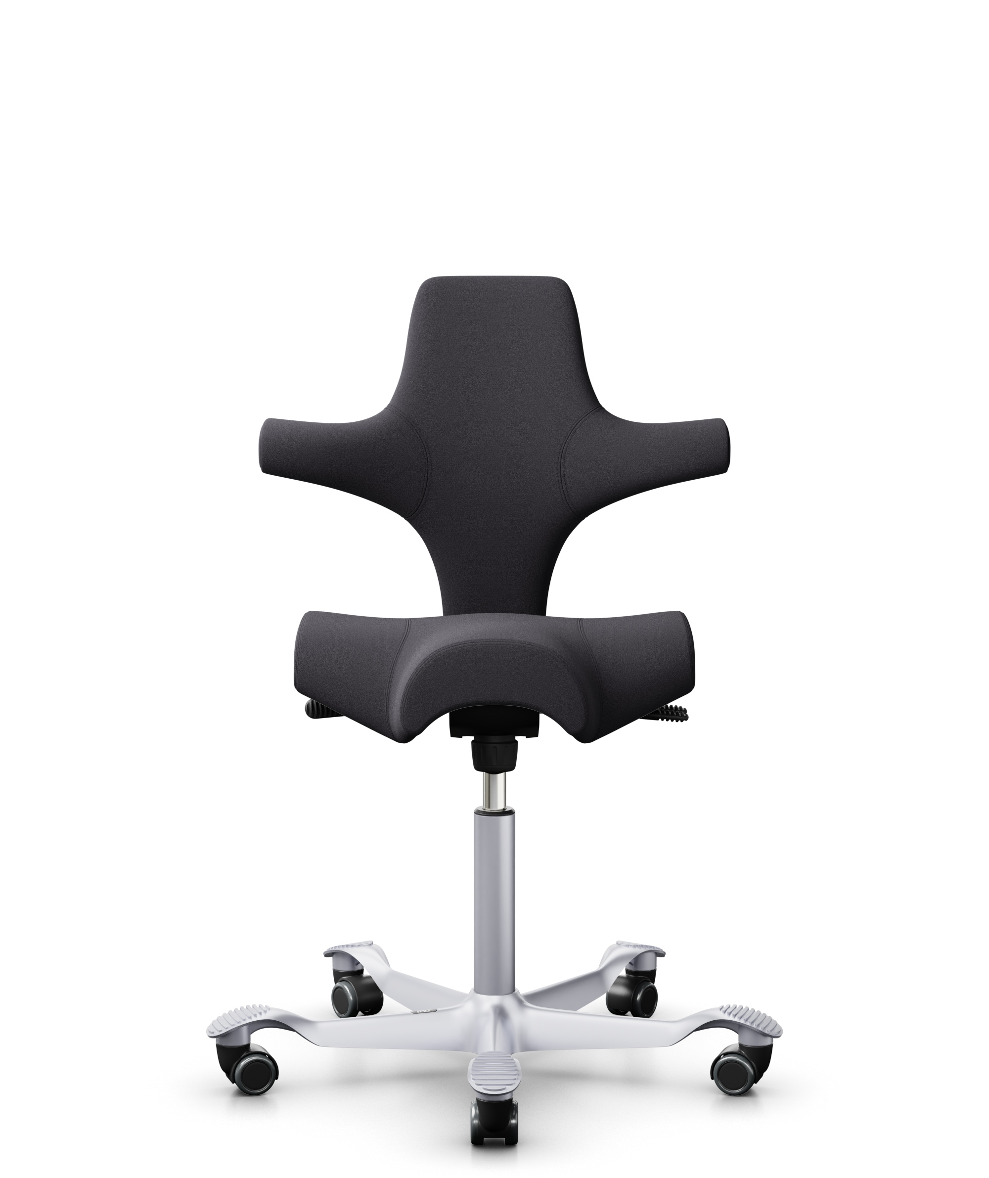 HAG Capisco 8106 Stoff Xtreme Dunkelgrau Gestell Silber