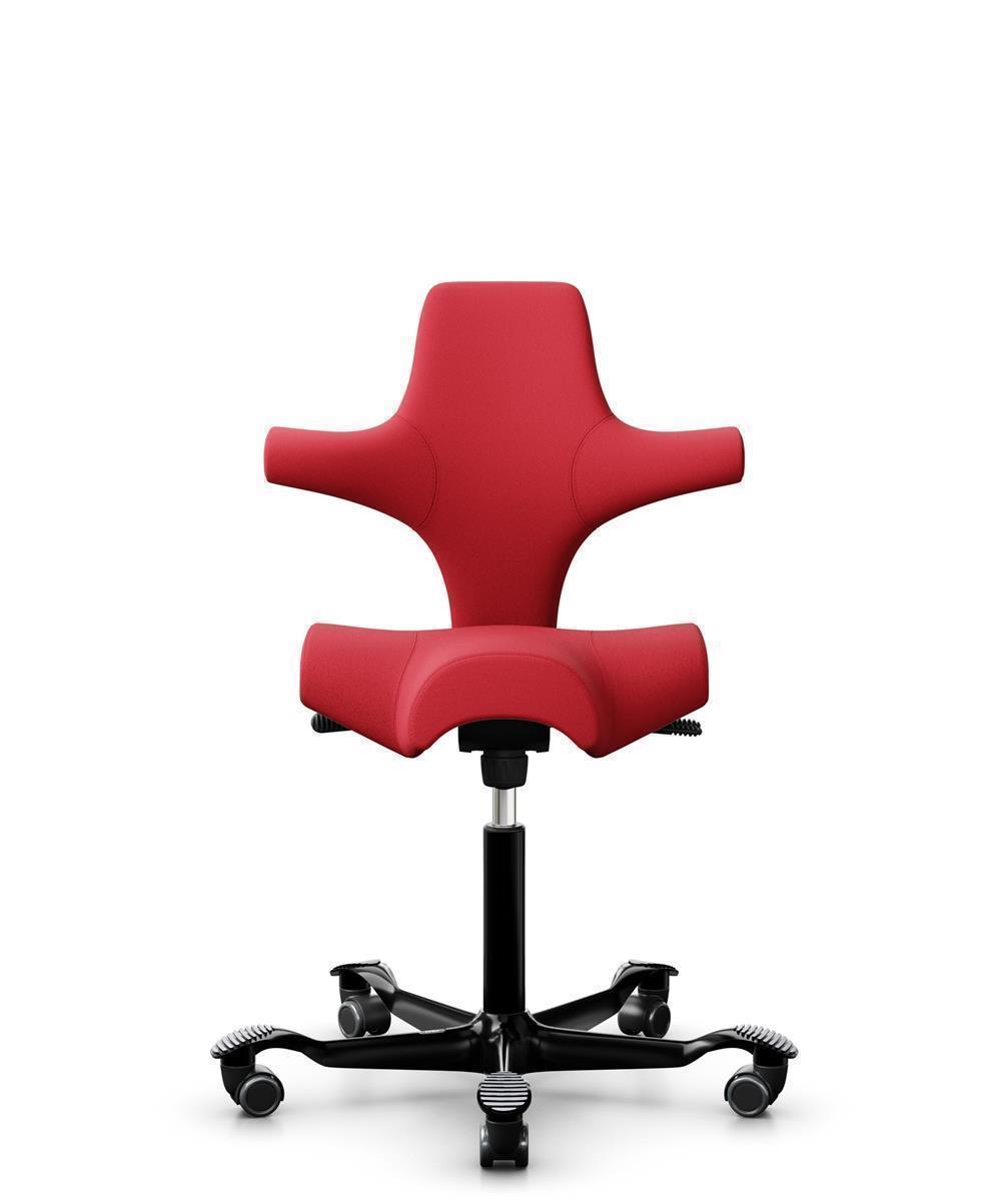 HAG Capisco 8106 Stoff Select Rot Gestell Schwarz