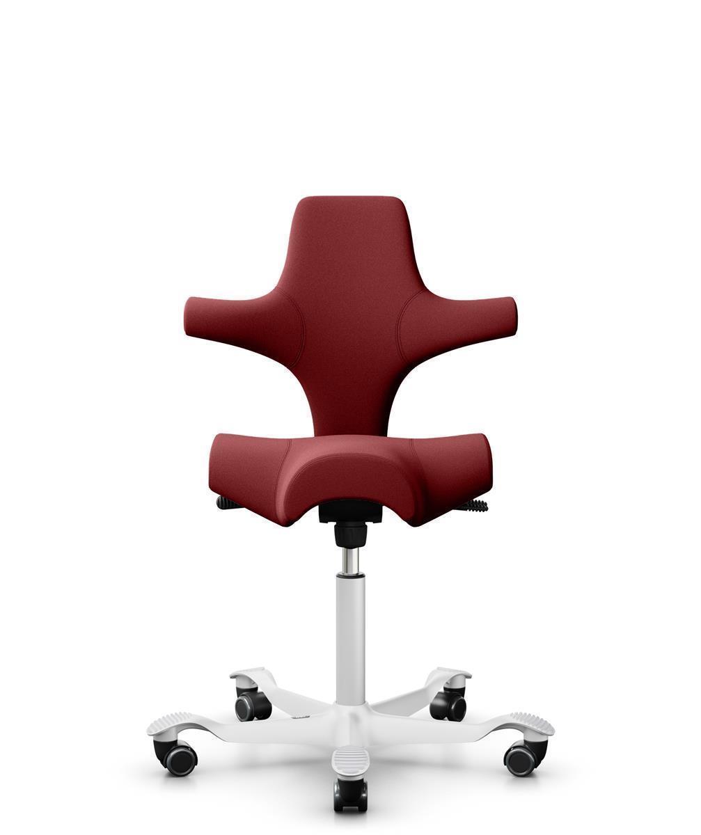 HAG Capisco 8106 Stoff Xtreme Weinrot Gestell Weiss