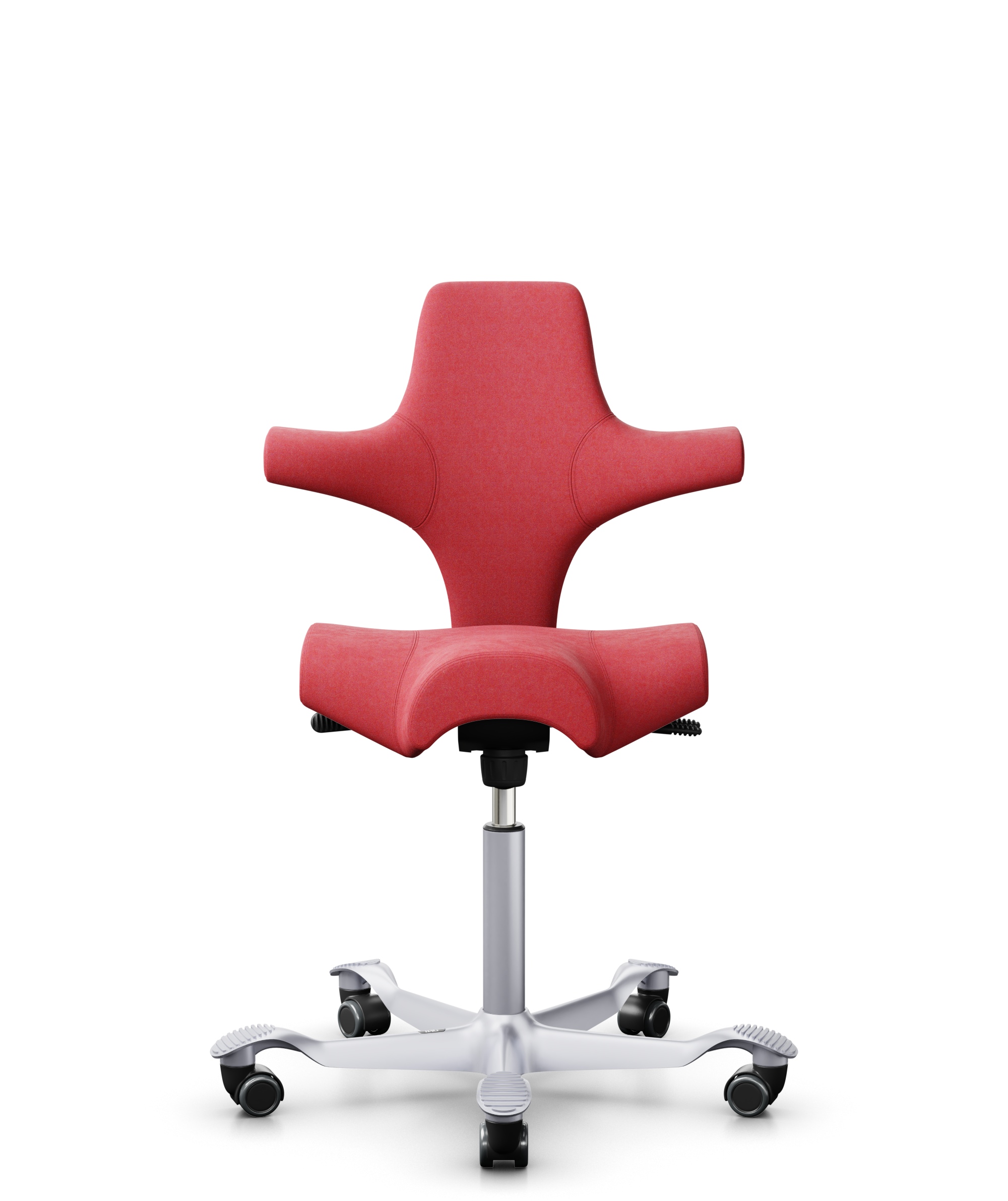 HAG Capisco 8106 Stoff Comfort+ Rot Gestell Silber
